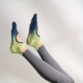 Pilates chaussettes à cinq orteils femmes-Yoga chaussettes basses antidérapantes en silicone