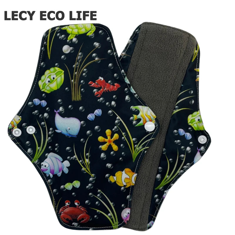 Serviettes hygiéniques réutilisables (LECY ECO LIFE) ⎪Protège-slips en Bambou antibactérien | Tissu lavable Flow Night
