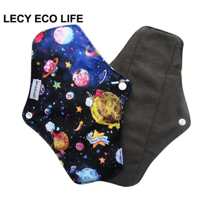Serviettes hygiéniques réutilisables (LECY ECO LIFE) ⎪Protège-slips en Bambou antibactérien | Tissu lavable Flow Night