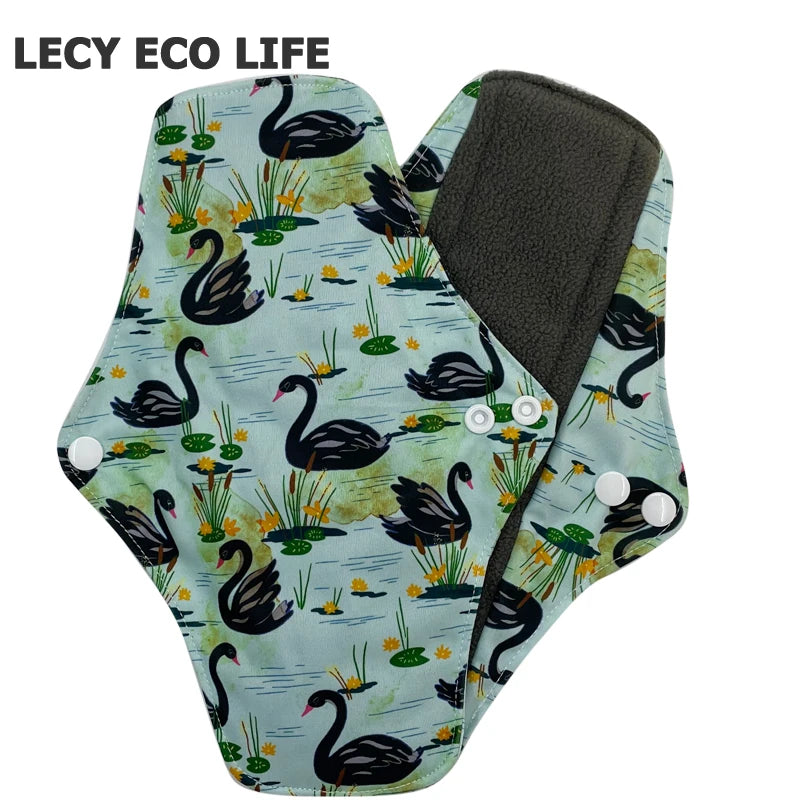 Serviettes hygiéniques réutilisables (LECY ECO LIFE) ⎪Protège-slips en Bambou antibactérien | Tissu lavable Flow Night