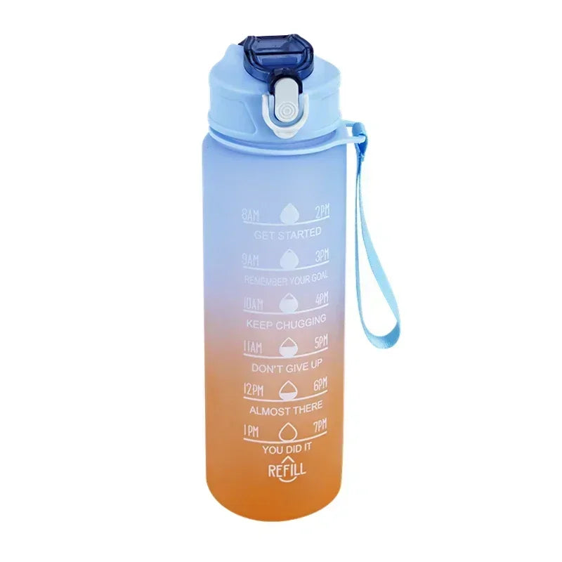 Bouteille d'eau de sport de 750 ml | Bouteille d'eau de sport motivante avec marqueur de temps