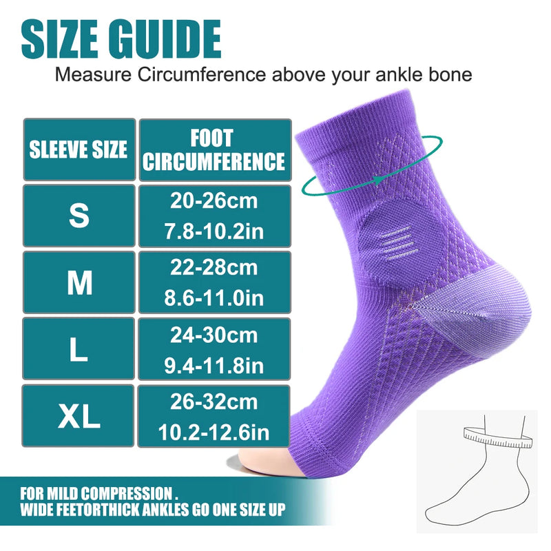 1 paire de chaussettes pour neuropathie -Compression de neurite périphérique, manchons de pieds pour diabétiques, sans orteils