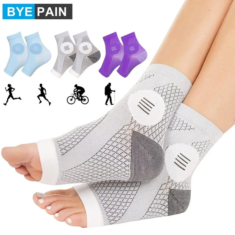 1 paire de chaussettes pour neuropathie -Compression de neurite périphérique, manchons de pieds pour diabétiques, sans orteils
